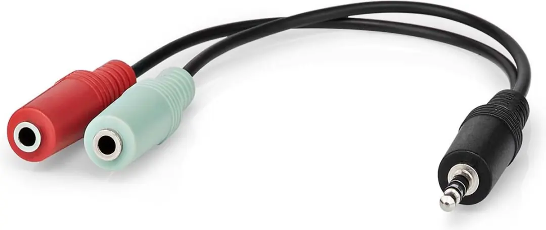 Nedis Stereo-Audiokabel 3,5mm Male - 2x Female - 0,20m - Antraciet