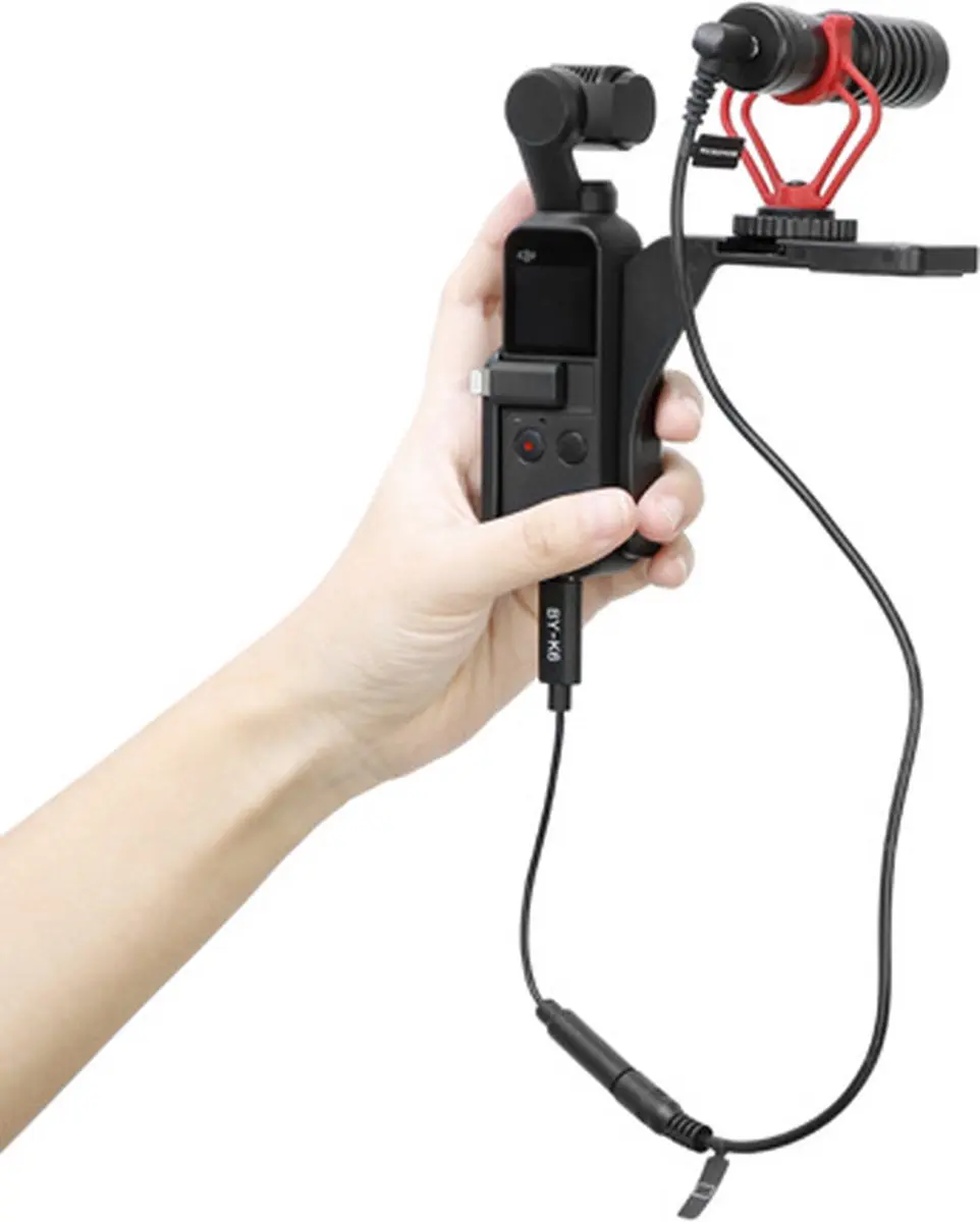 Boya By-K6 Universele Audio-adapter DJI Osmo Pocket 3,5mm - Zwart