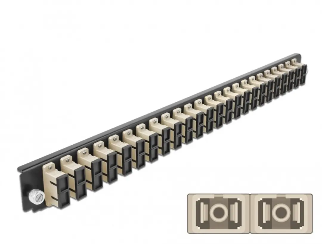 Delock 19" Splice Box Front Panel 24 Port SC Duplex