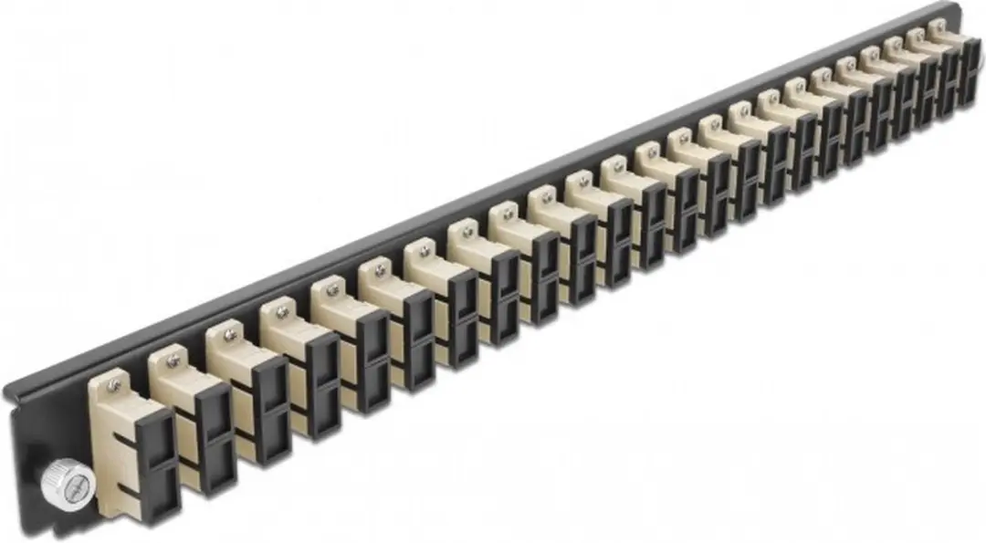 Delock 19" Splice Box Front Panel 24 Port SC Duplex - Beige