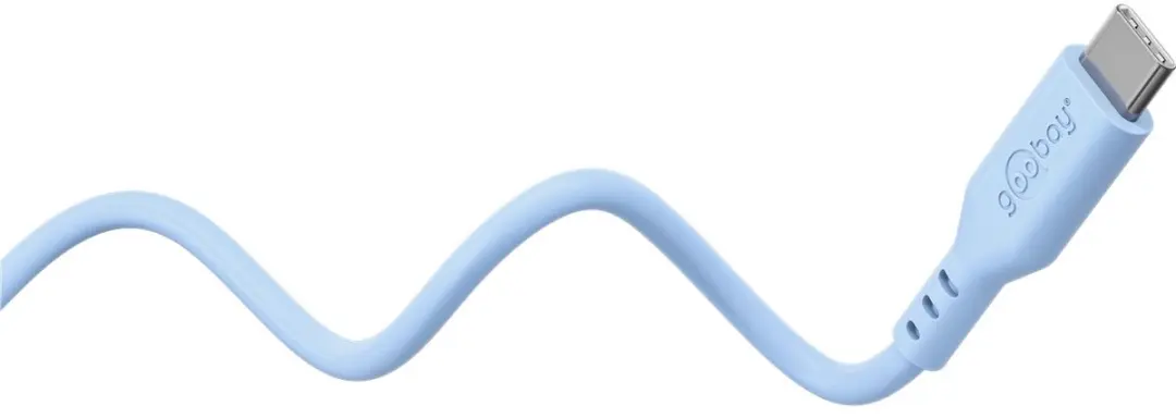 Goobay USB-C Siliconen Kabel 60W 1,5m - Blauw