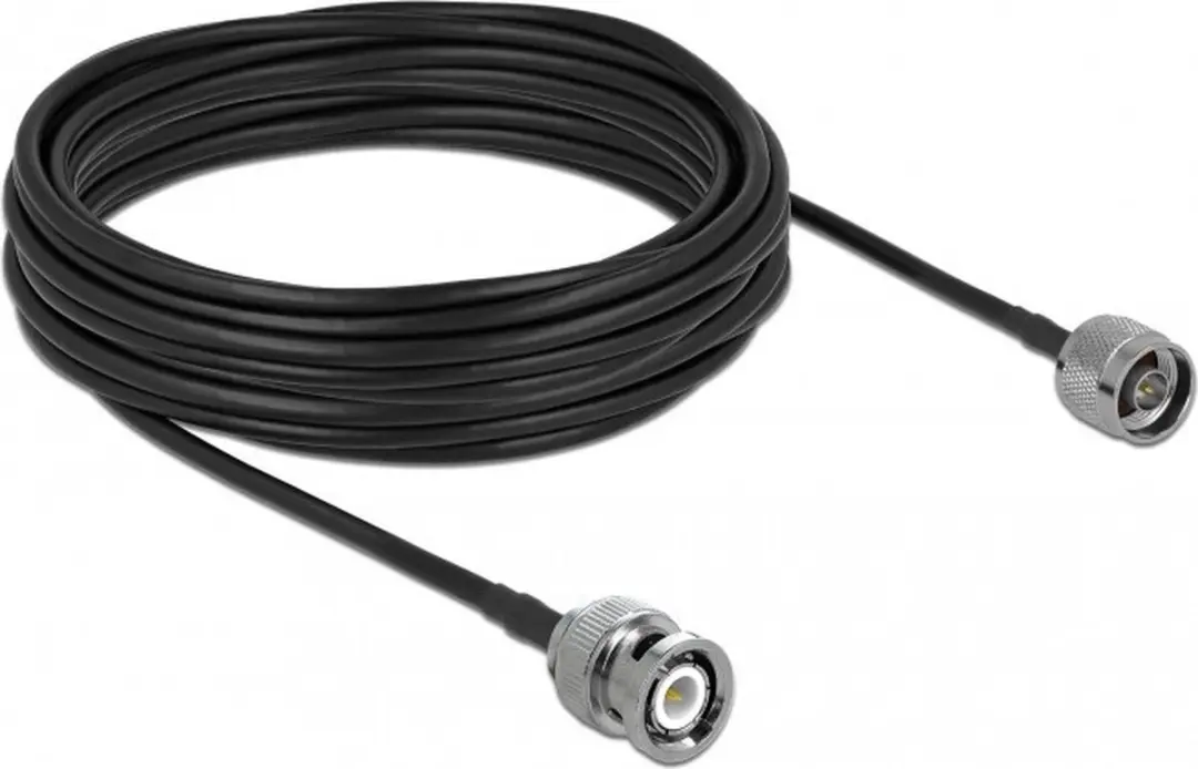 Delock BNC Kabel LMR195 50 Ohm - 10m - Zwart