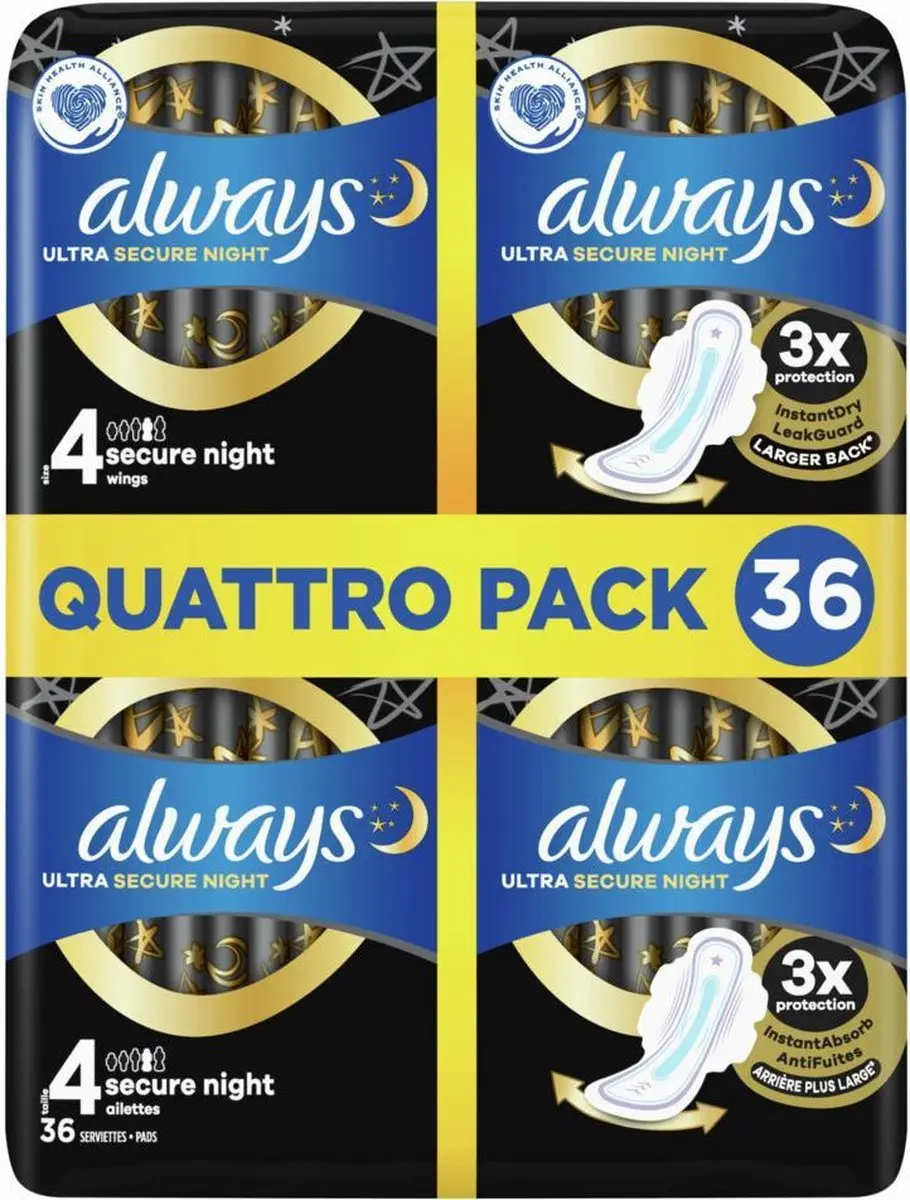 Always Ultra Secure Night Maandverband - 36 Stuks