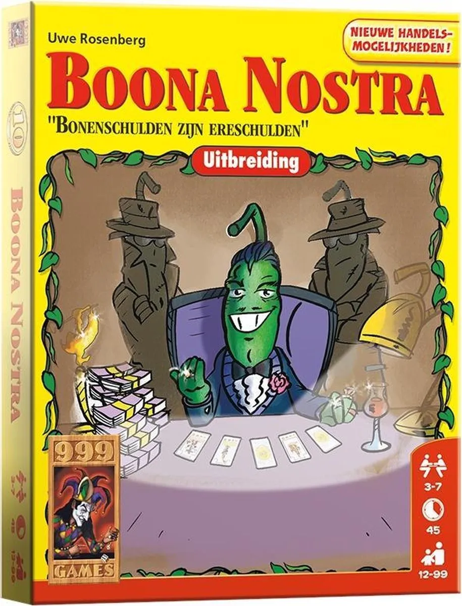999 Games Boonanza Boona Nostra Uitbreiding Kaartspel - 3-7 Spelers