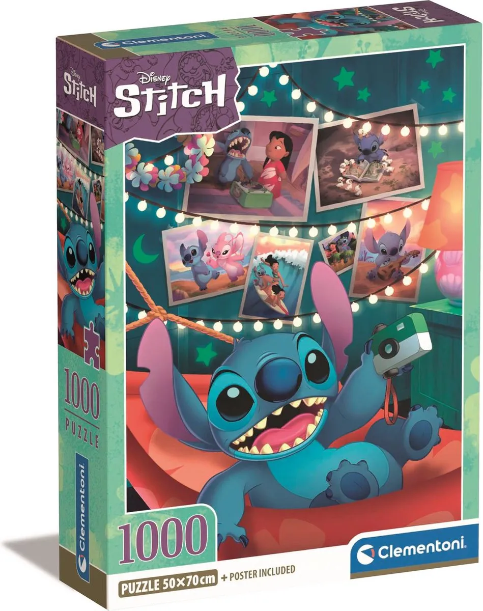 Clementoni Disney Stitch Puzzel 1000 Stuks - Multicolor