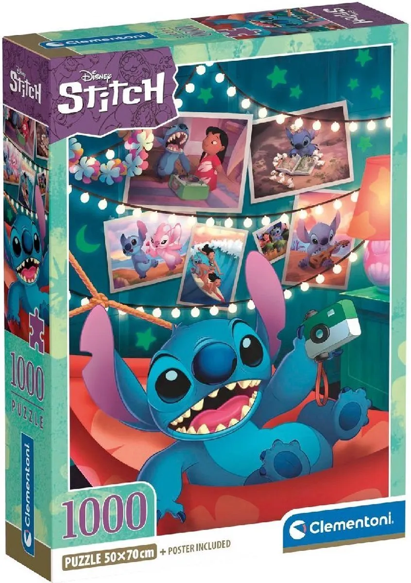 Clementoni Disney Stitch Puzzel 1000 Stuks - Multicolor