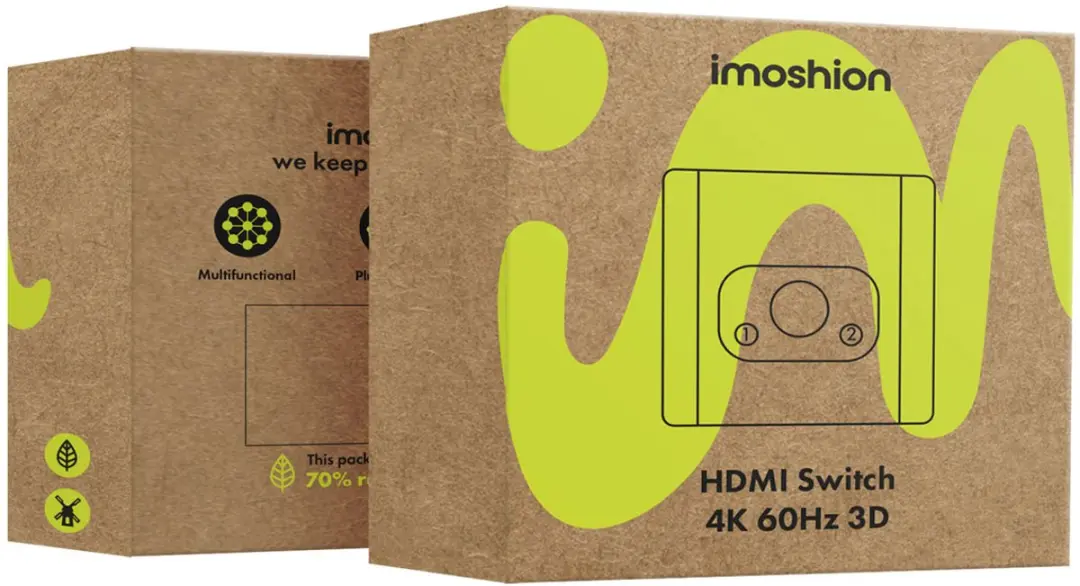 Imoshion HDMI Switch SH00076722 - 2x1/1x2 - 4K 60Hz - Zwart