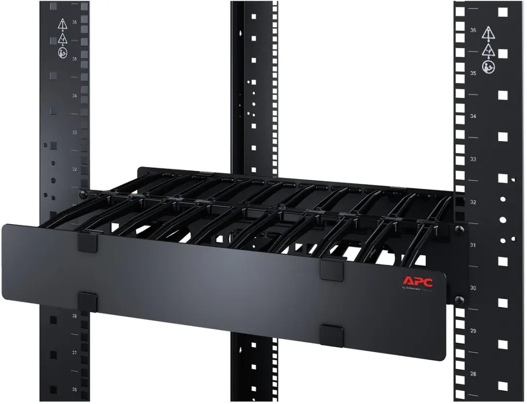 APC AR8612 Horizontale Kabelmanager 1U - 6" Diep - Enkelzijdig - Zwart