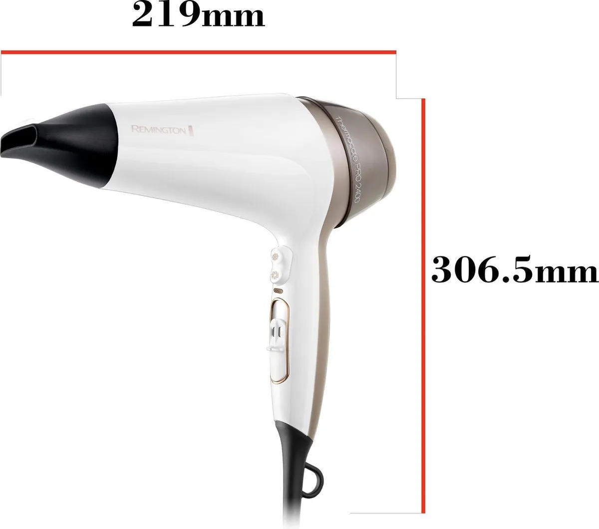 Remington D5720 THERMAcare Pro Föhn 2400W - Wit