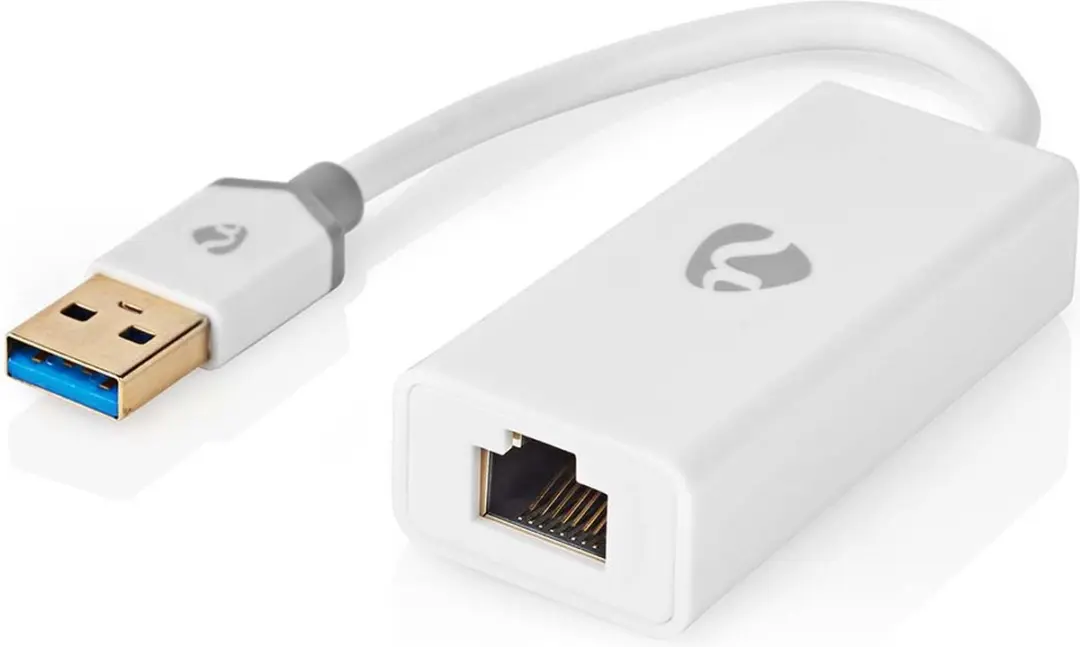 Nedis USB 3.2 Gen 1 Netwerkadapter 1Gbps - RJ45 - 20cm - Wit