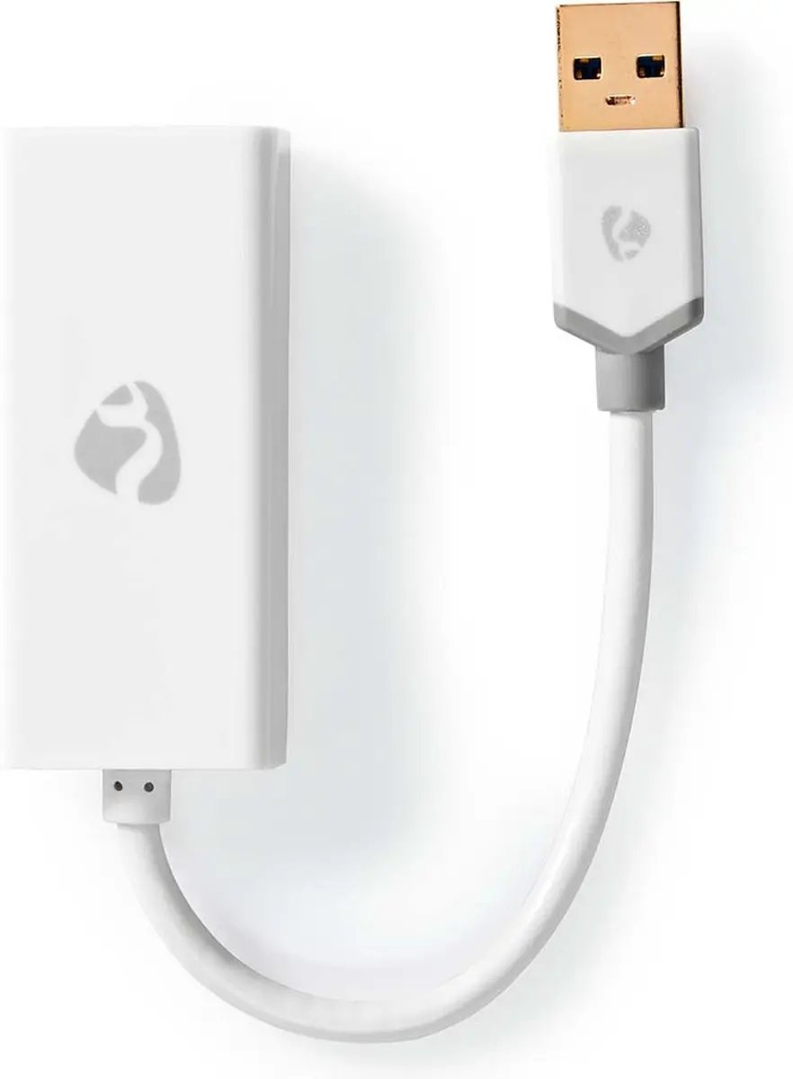 Nedis USB 3.2 Gen 1 Netwerkadapter 1Gbps - RJ45 - 20cm - Wit
