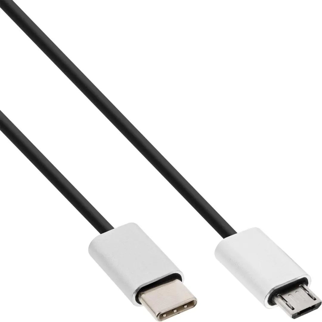 InLine USB Micro B naar USB-C Kabel 0,5m
