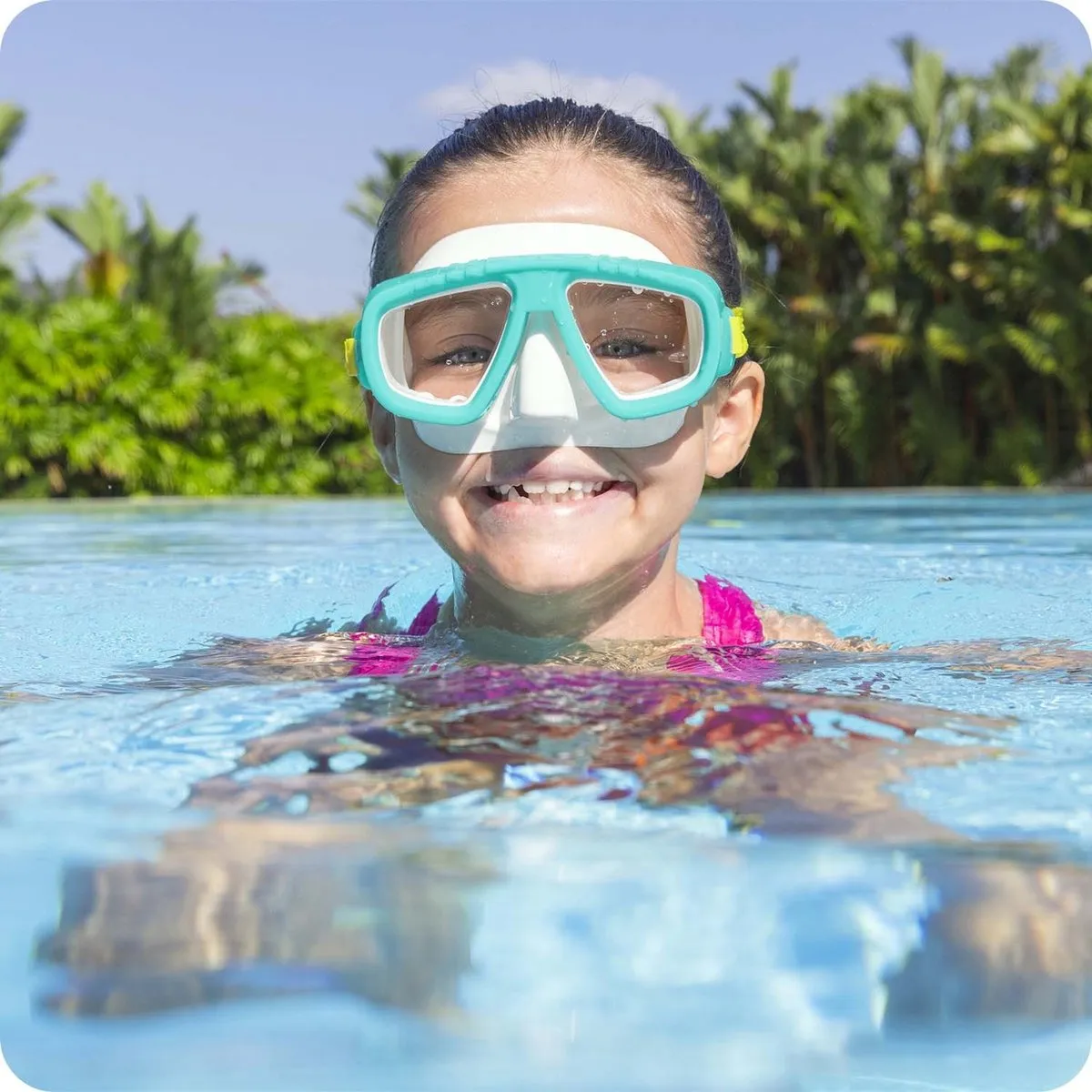 Bestway 22011 Turquoise Zwemmasker - Wit/Geel/Turquoise