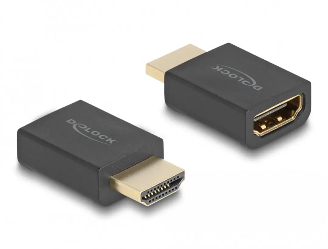 Delock HDMI Adapter Mannelijk-Vrouwelijk 8K 60Hz - Zwart