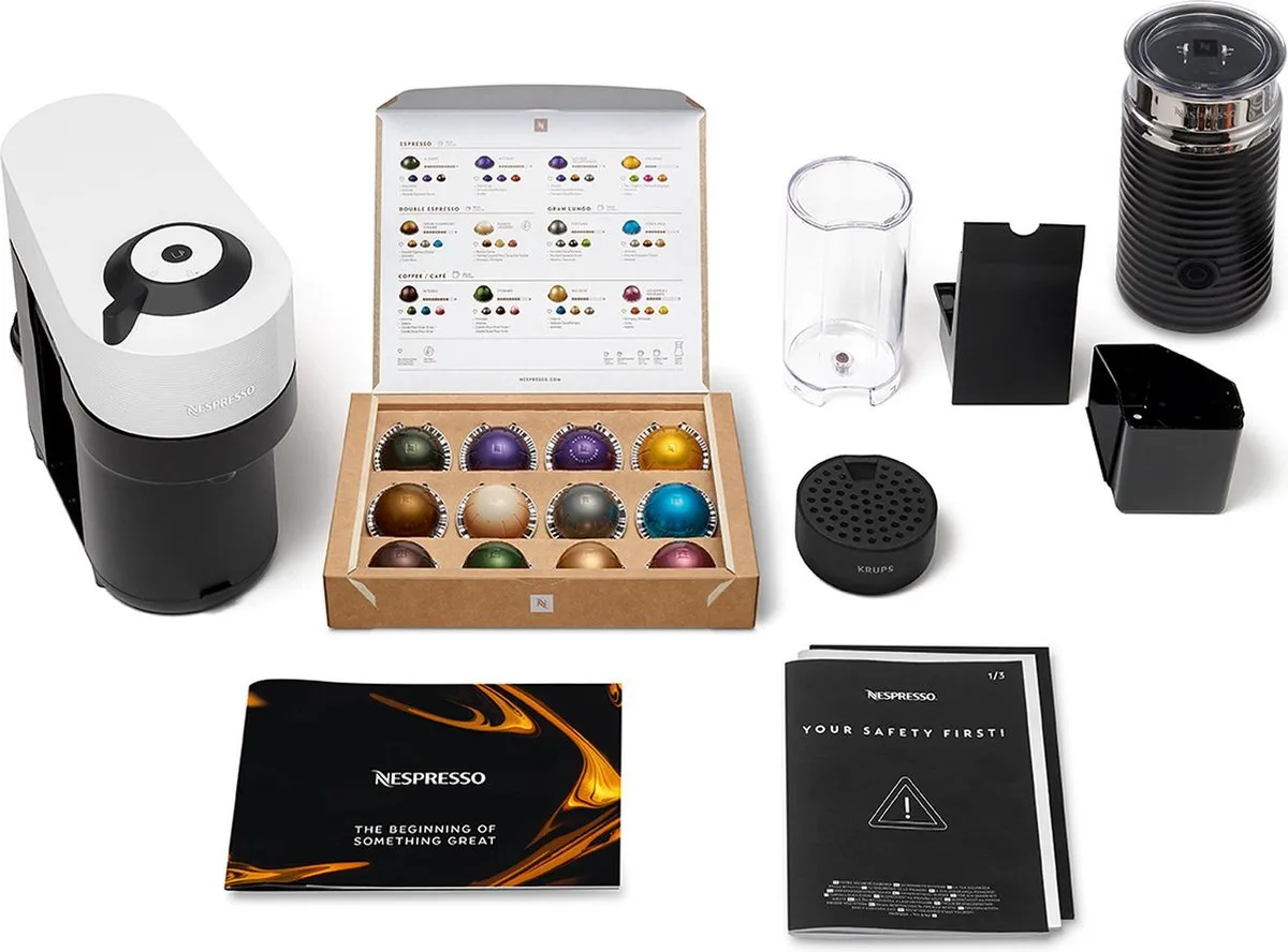 Krups Nespresso Vertuo POP XN9211 Koffiecupmachine - Coconut White - 1500W