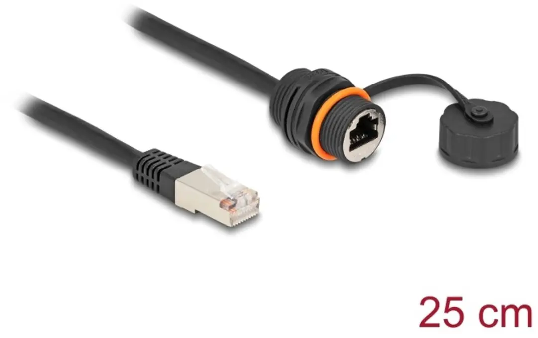 Delock RJ45 Cat.6A M20 IP68 Kabel 25cm