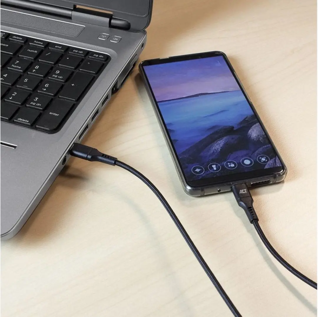 ACT AC3096 USB-C Kabel - 1m - Zwart