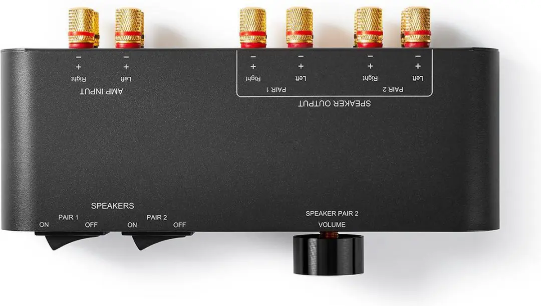 Nedis Speaker Control Box ASWI2652BK - 2 Poorten - 60W - afbeelding 6 van 6