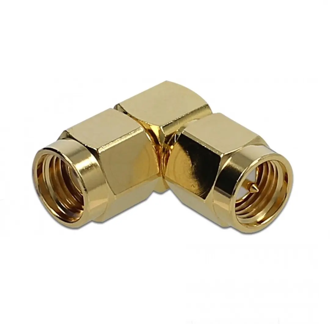 Delock RP-SMA naar SMA Haakse Adapter 50 Ohm 10 GHz