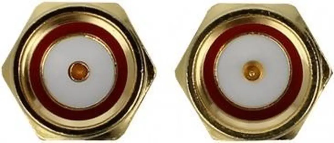 Delock RP-SMA naar SMA Haakse Adapter 50 Ohm 10 GHz - Goud