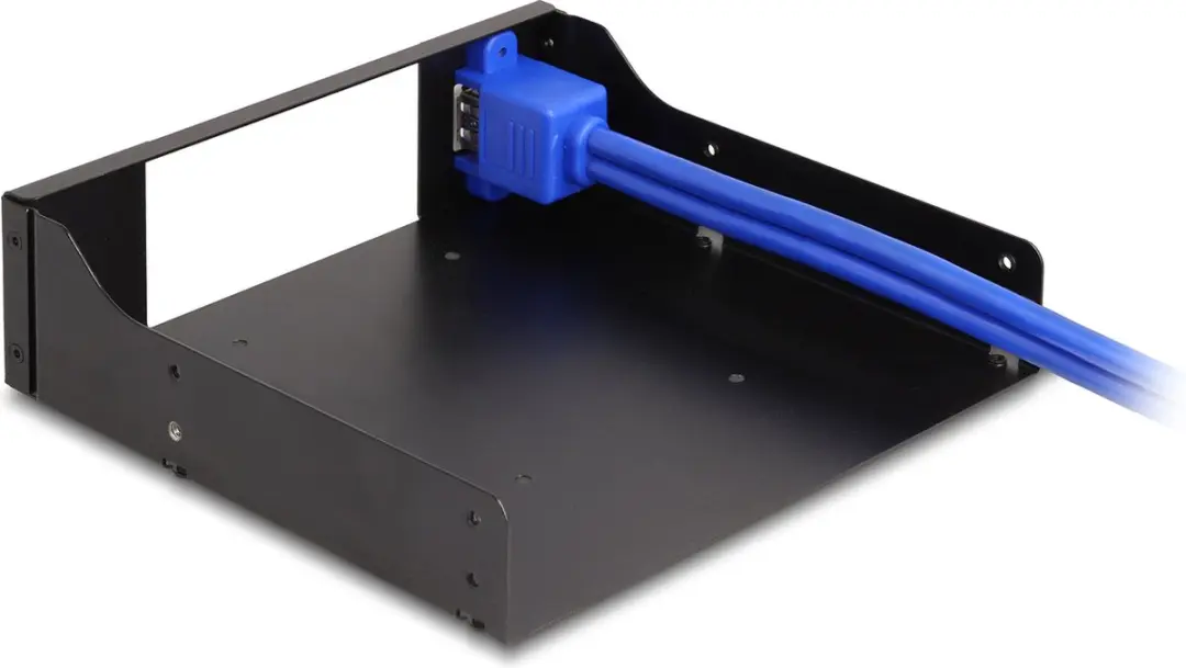 Delock 5.25" Metal Installatieframe met USB 5Gbps Hub - Zwart