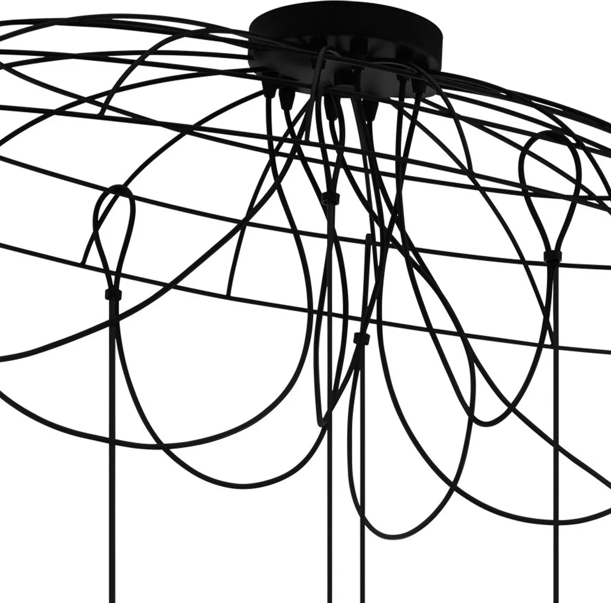 Eglo Hogsmill Hanglamp 8x E27 - 115,5 cm - Zwart