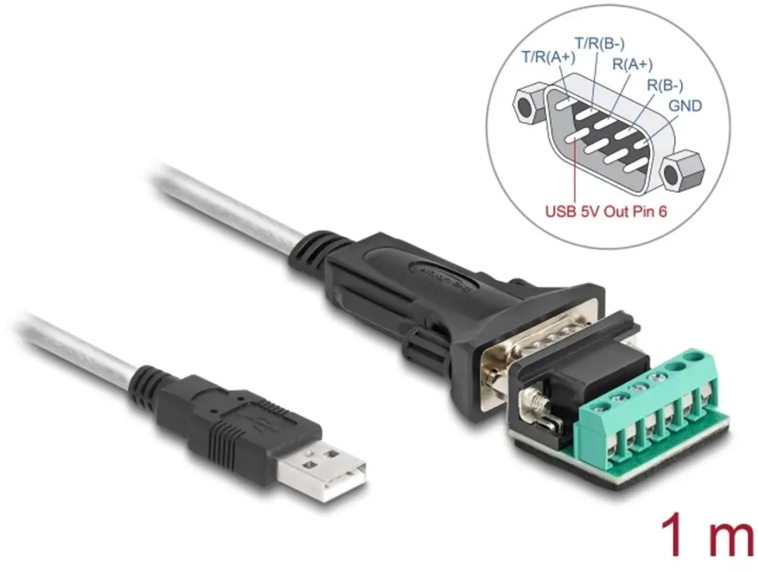 Delock USB 2.0 Adapter RS-422/485 6-pins