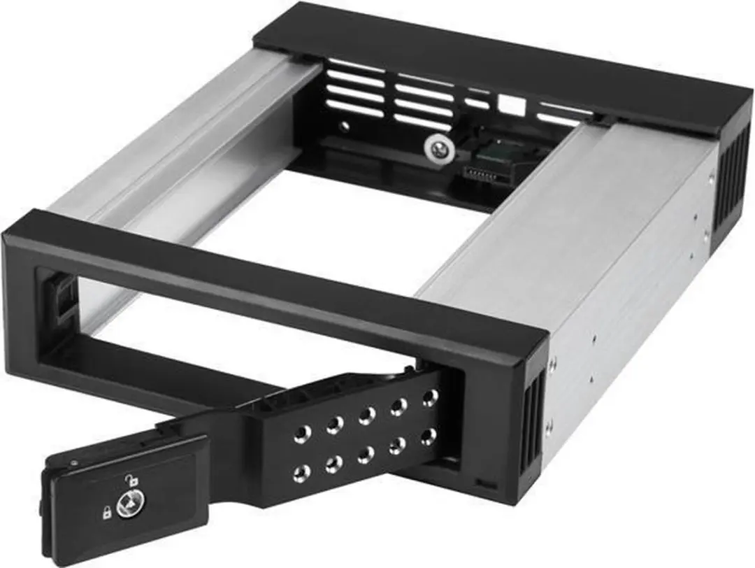 Startech HSB1SATSASBA 5.25" Hot Swap Bay - Zwart-Grijs