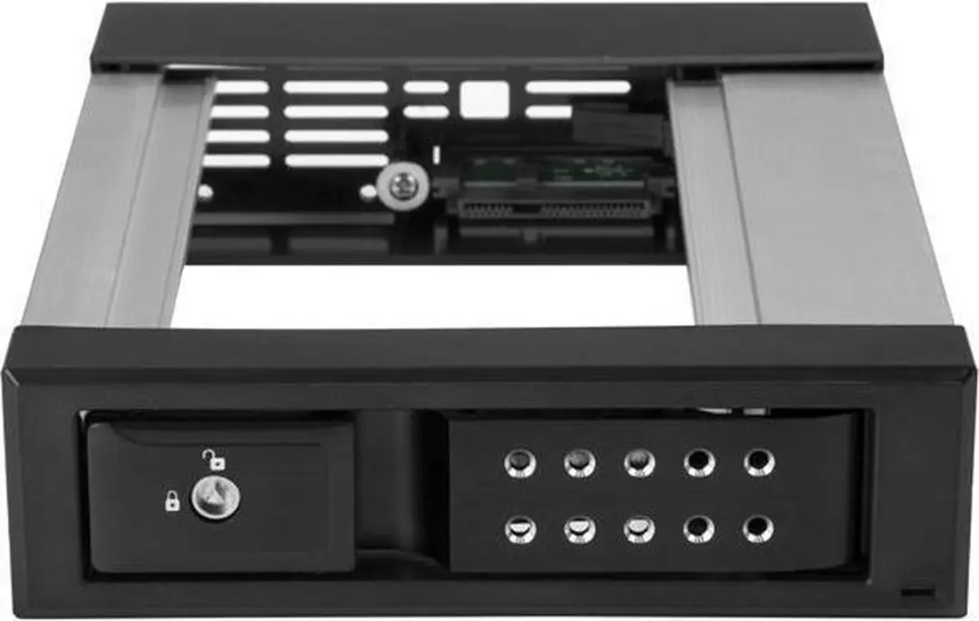 Startech HSB1SATSASBA 5.25" Hot Swap Bay - Zwart-Grijs