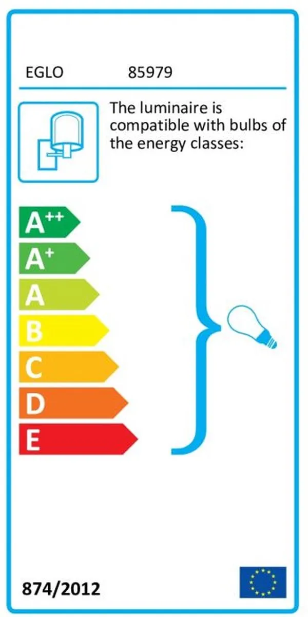 Eglo Troy 3 Wandlamp - 1 Lichtpunt - Nikkel-Mat - Wit - afbeelding 6 van 6