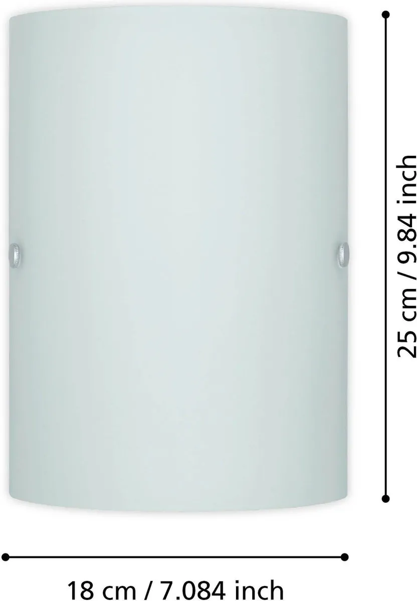 Eglo Troy 3 Wandlamp - 1 Lichtpunt - Nikkel-Mat - Wit