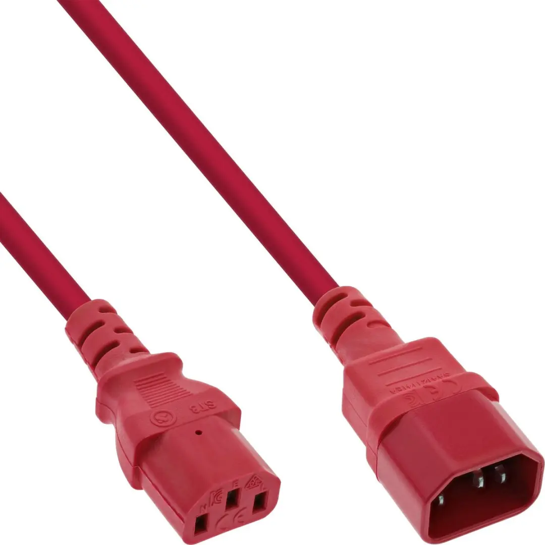 ACT AK5106 Netsnoer C13-C14 Rood 1,8m