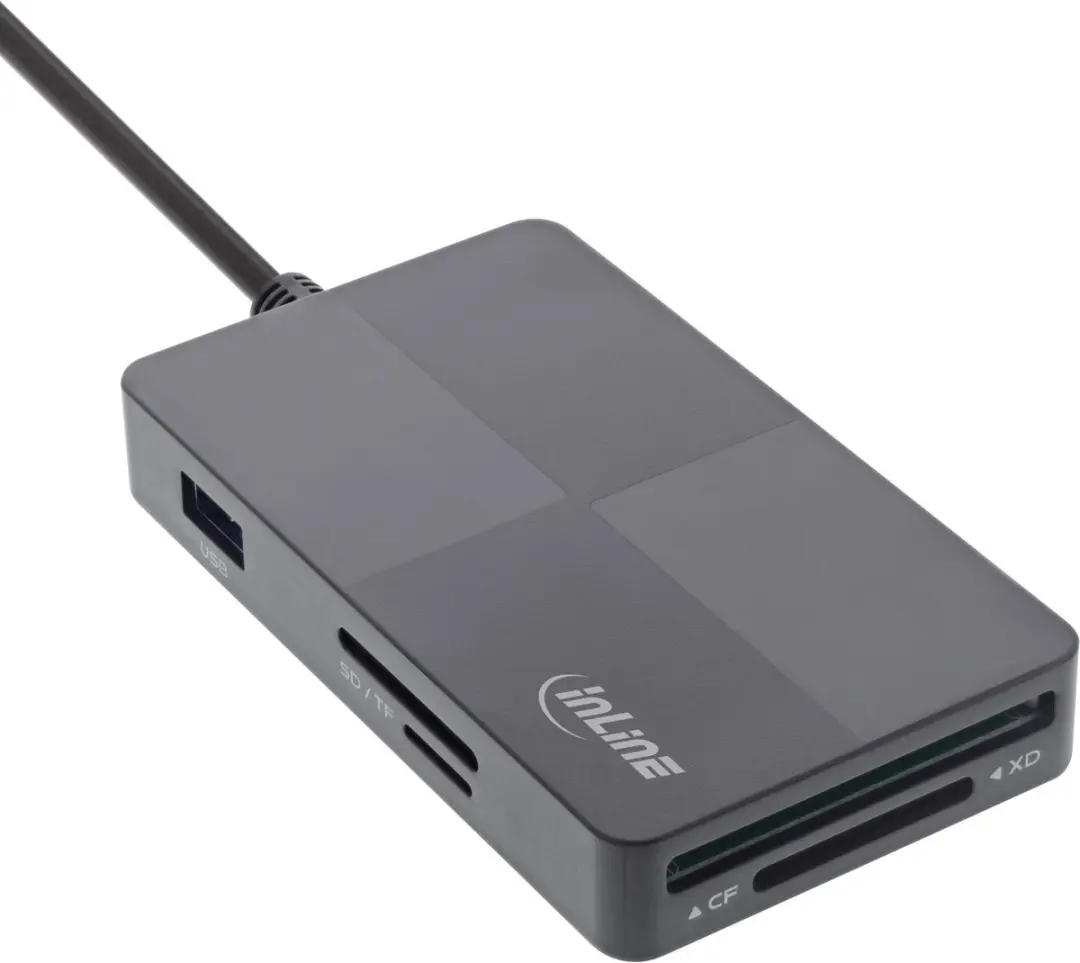 InLine USB Hub met Kaartlezer 66772F
