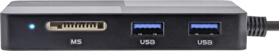InLine USB Hub met Kaartlezer 66772F - 3x USB-A 5 Slots - USB 3.0 - 30cm - Zwart