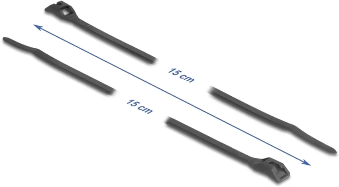 Delock Kabelbinders 150x3.6mm - 100 Stuks - Zwart