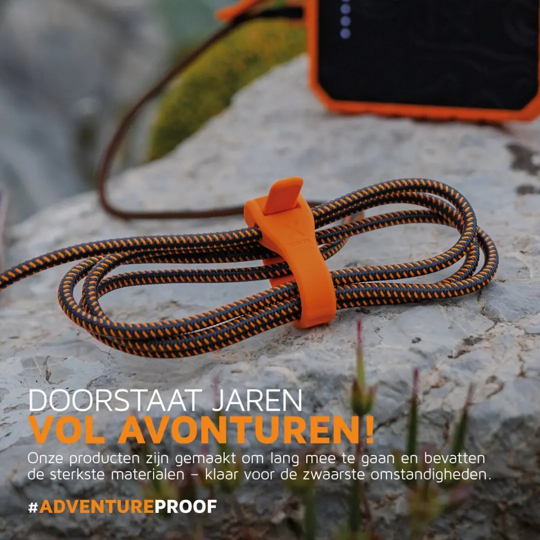 Xtorm Xtreme USB naar USB-C Kabel 1,5m - Zwart/Oranje