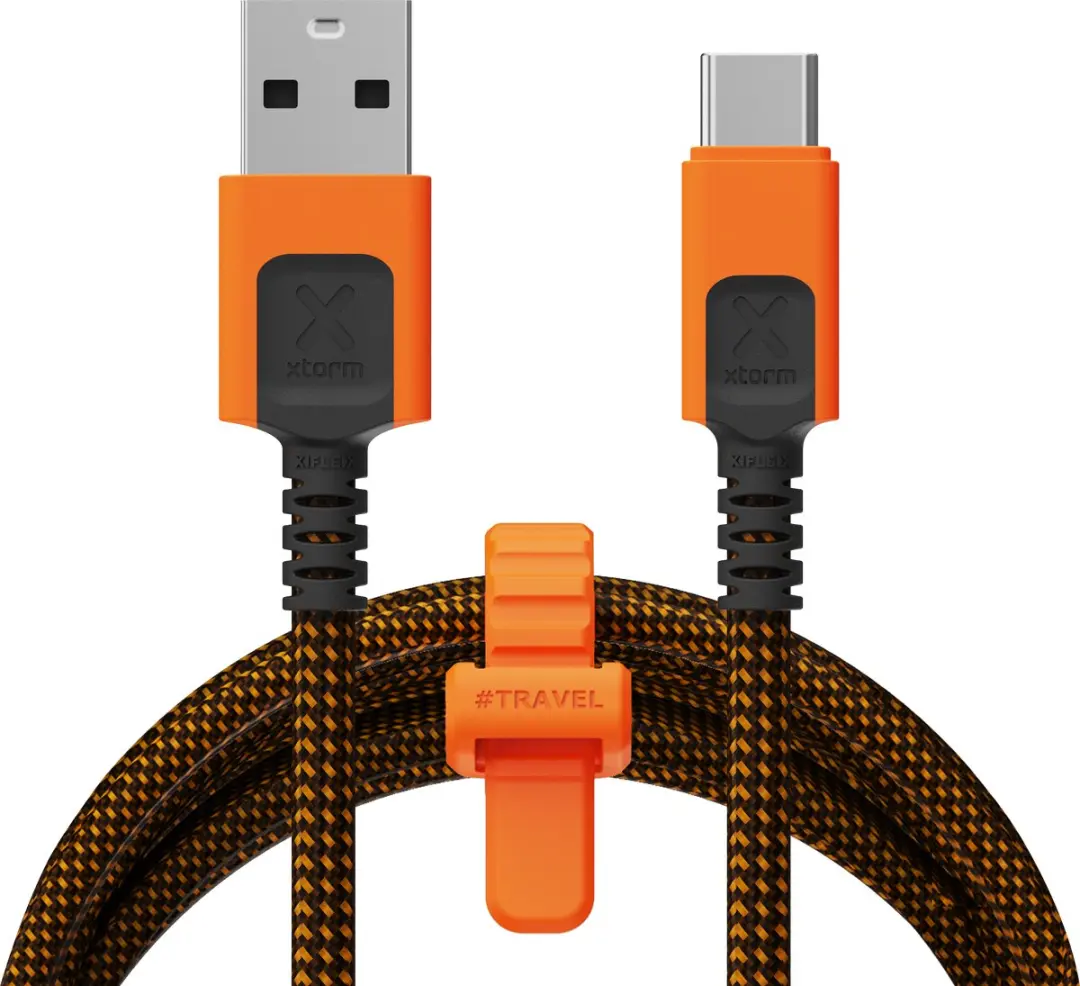 Xtorm Xtreme USB naar USB-C Kabel 1,5m - Zwart/Oranje