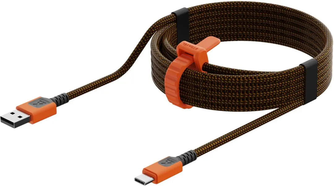 Xtorm Xtreme USB naar USB-C Kabel 1,5m - Zwart/Oranje - afbeelding 6 van 6