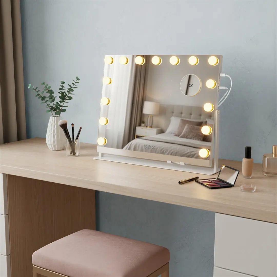 Songmics Make-up Spiegel 10x Vergroting - Wit - afbeelding 6 van 6
