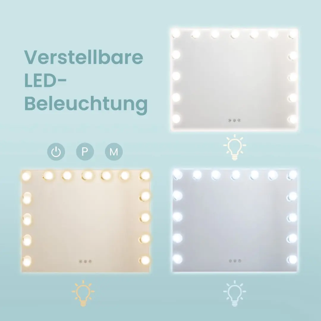 Songmics Make-up Spiegel 10x Vergroting - Wit