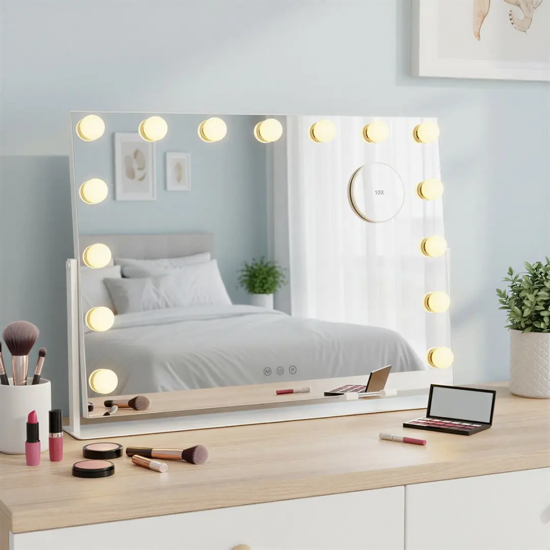 Songmics Make-up Spiegel 10x Vergroting - Wit