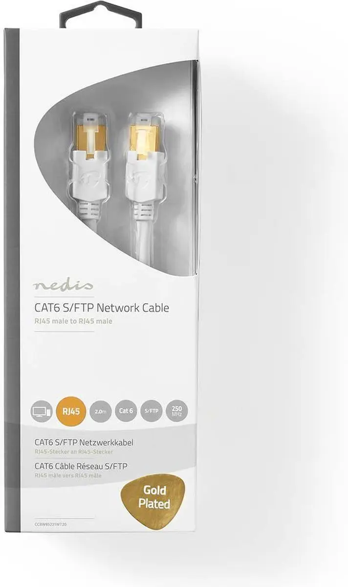 Nedis CAT6 Netwerkkabel CCBW85221WT20 - 2m - Wit