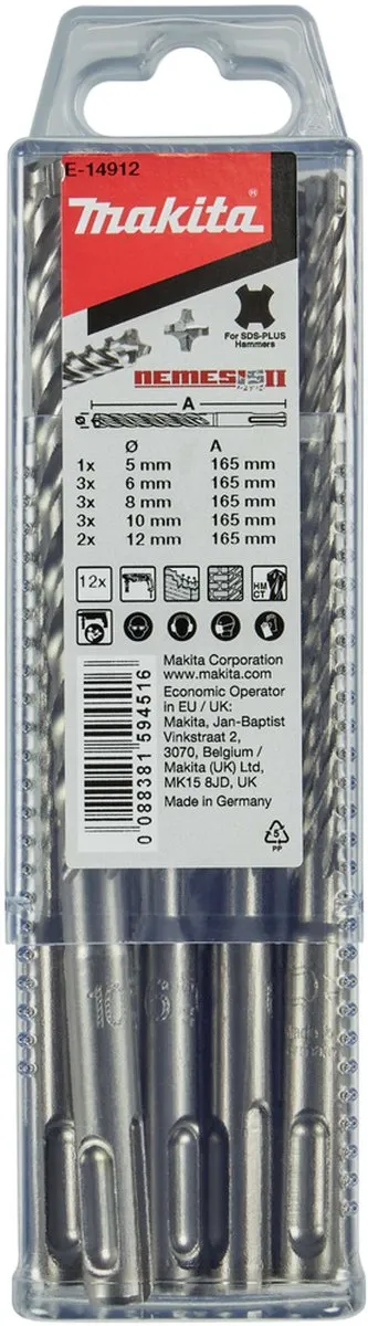 Makita E-14912 SDS-Plus Betonboorset 12-delig