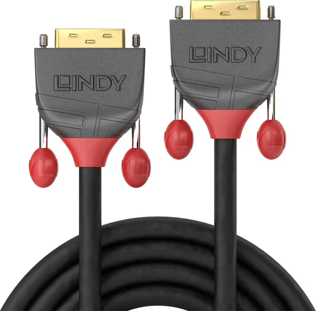Lindy DVI-kabel 24+1 naar 24+5 2m - Zwart