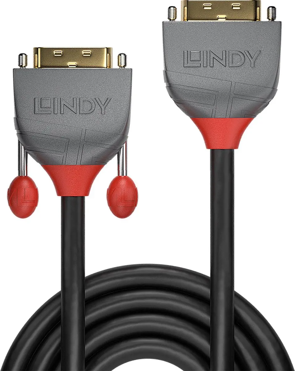Lindy DVI-kabel 24+1 naar 24+5 2m - Zwart