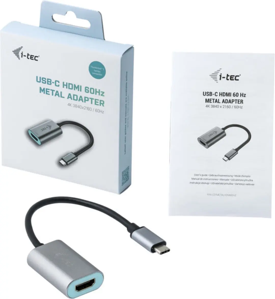 I-tec C31METALHDMI60HZ USB-C naar HDMI Adapter - Grijs