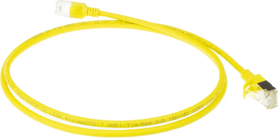 ACT Gele 7m LSZH U/FTP CAT6A Patchkabel - Snagless RJ45