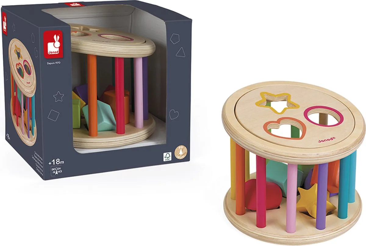 Janod I Wood 5336 Vormenquiz Houten Speelgoed