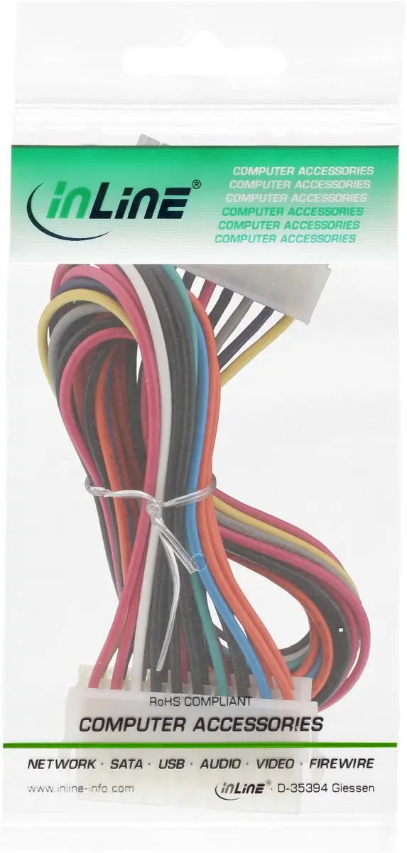 InLine ATX 20-pins Voeding Verlengkabel 0,30m