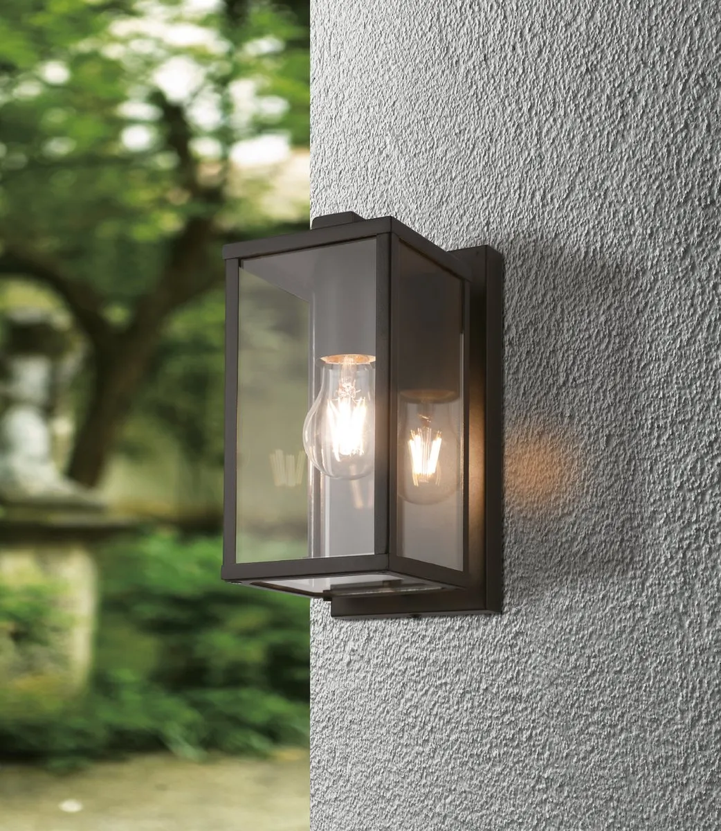 Eglo Budrone Wandlamp Buiten E27 - 27cm - Zwart - afbeelding 6 van 6